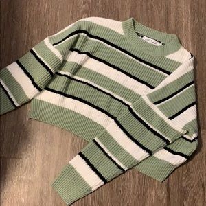 Striped cropped sweater